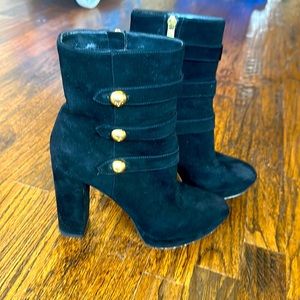 Black suede michael kors boots!